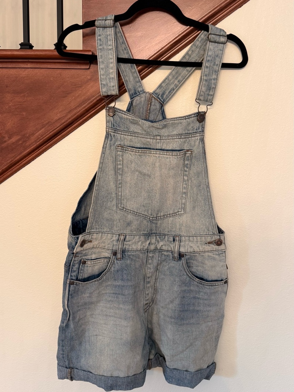 Dr. Denim Light Blue Denim Short Overalls